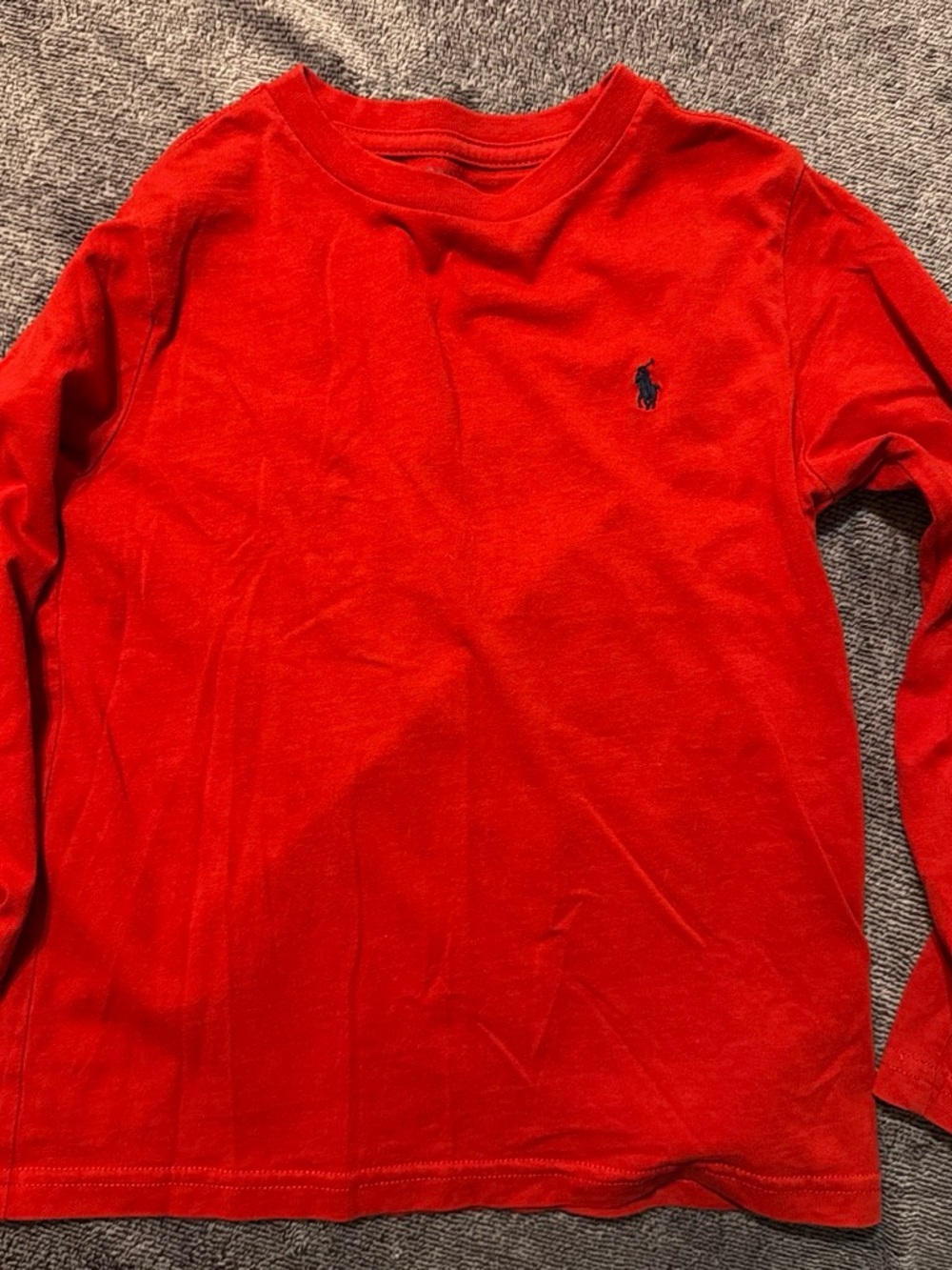 Polo by Ralph Lauren Red Long-Sleeve Tee with Navy Pony